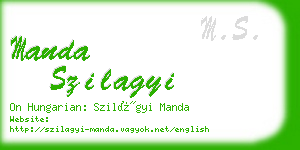 manda szilagyi business card